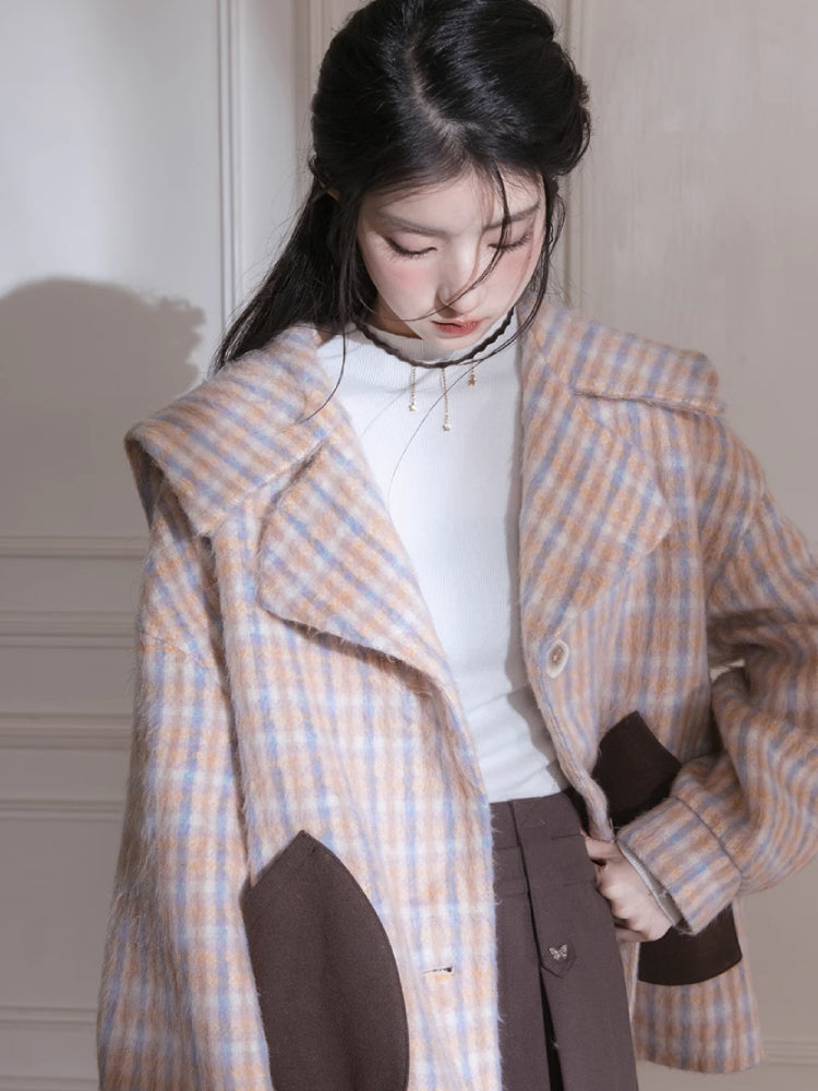 Plaid wool jacket