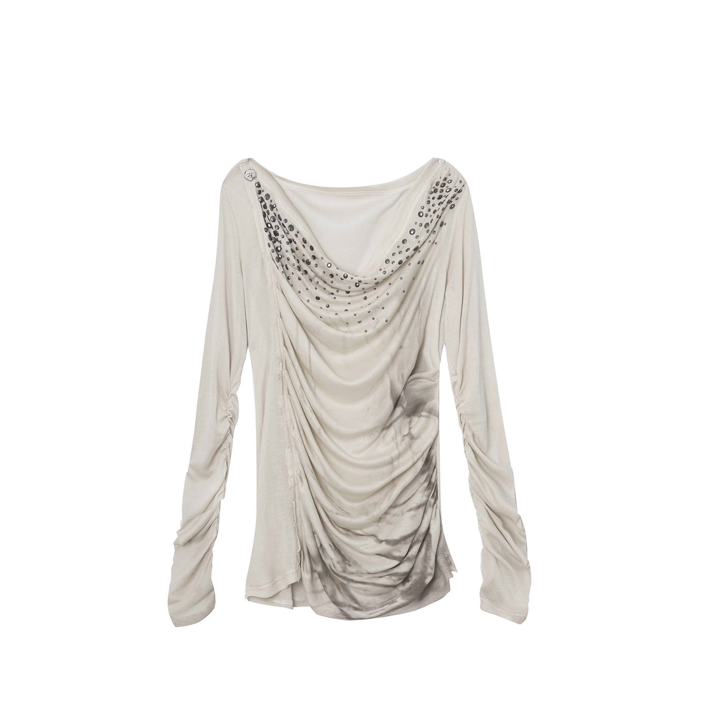 French Vintage Diamond Print Swing Top