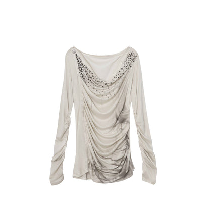 French Vintage Diamond Print Swing Top