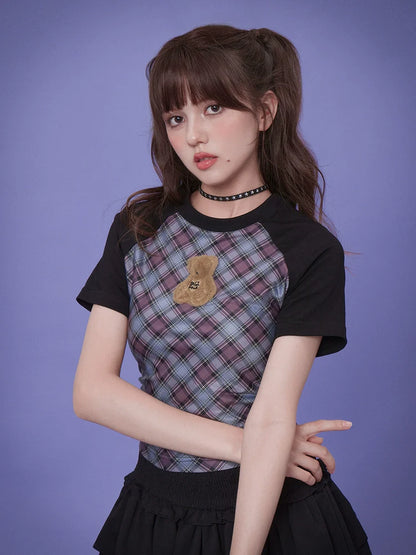 Bear short sleeve slim T-shirt