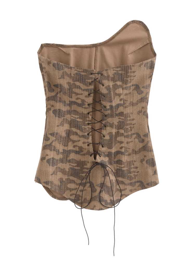 Designer camouflage tube top