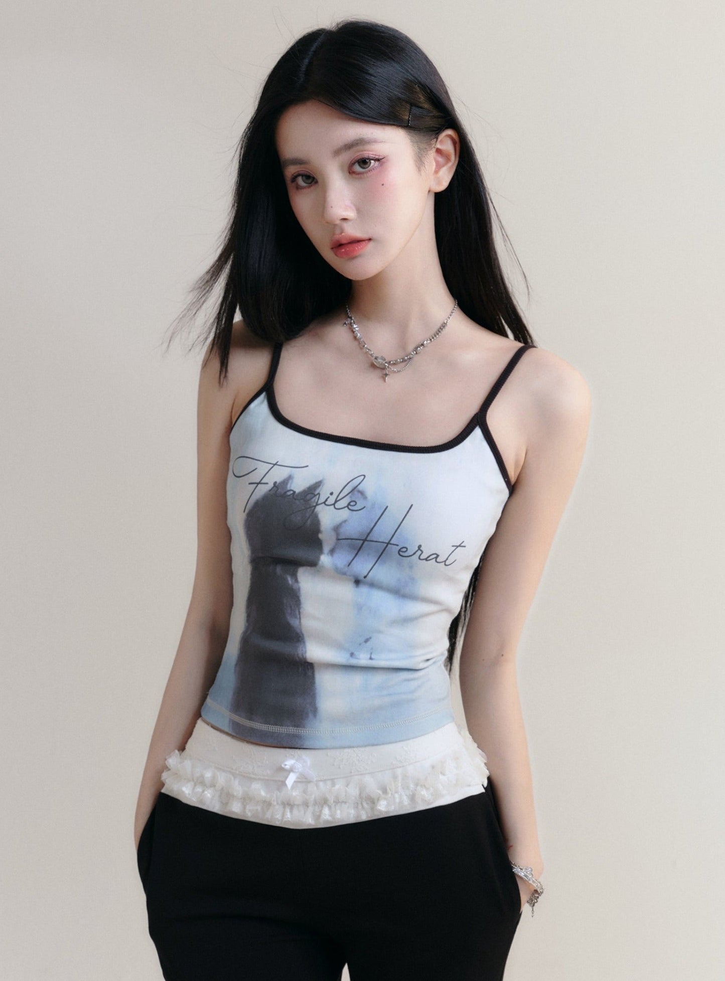 Garden Print Cat Camisole Top