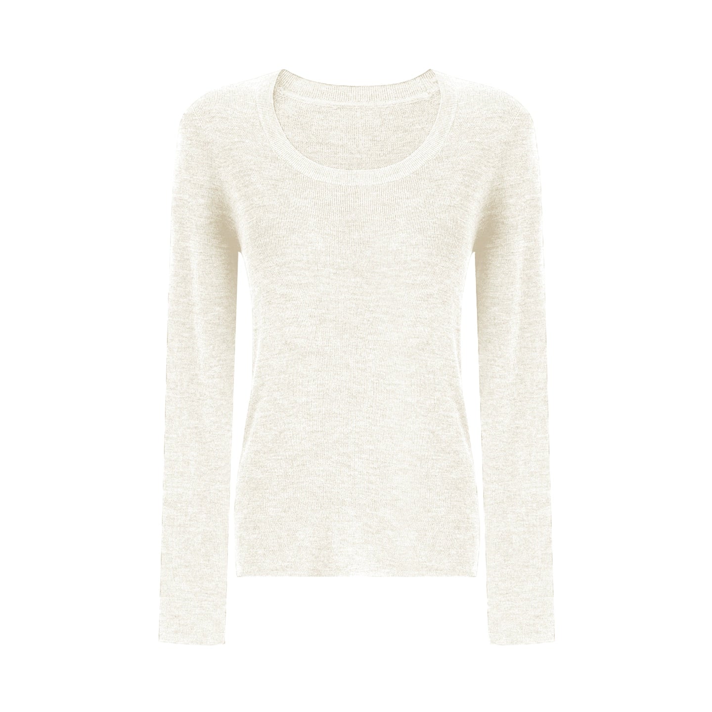 U-Neck Wool Slim Sweater