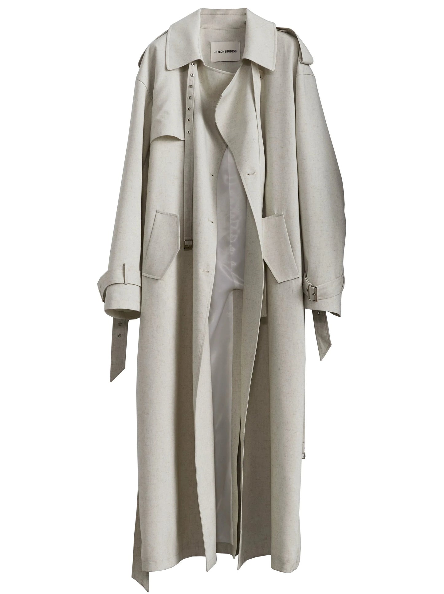 Decorated Genderless Long Trench Coat