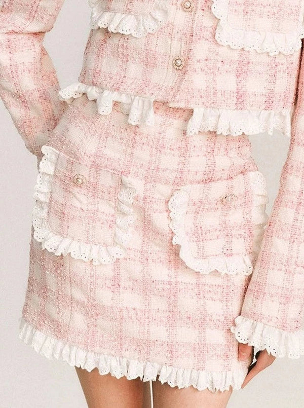 Wool Top And Skirt Sets