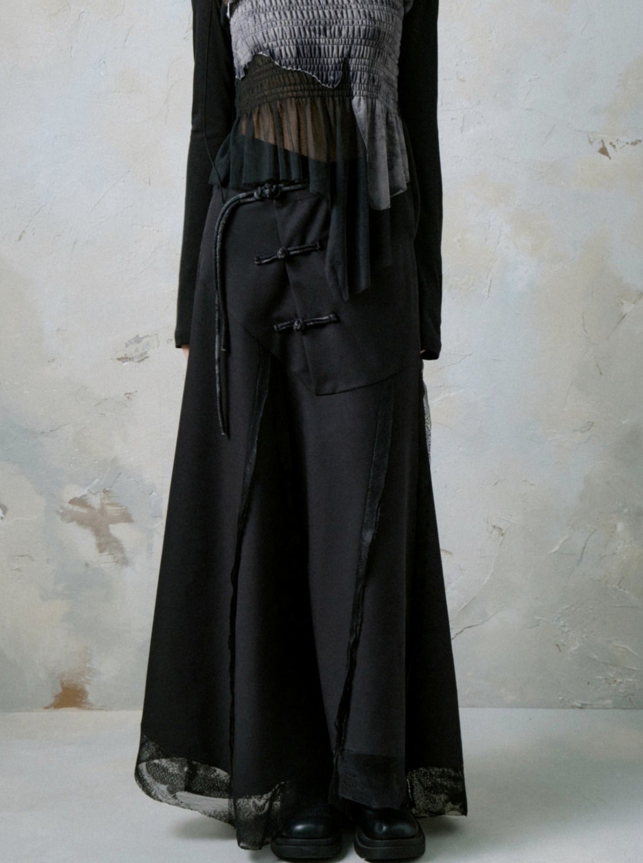 Chinese A-line long skirt