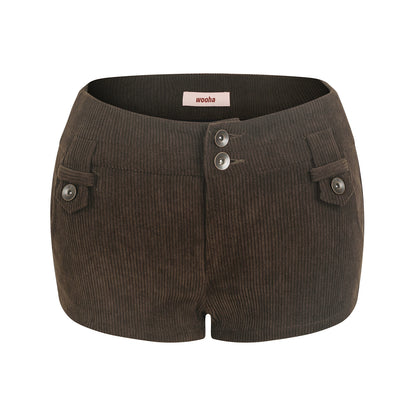 Retro Sweet Corduroy Shorts