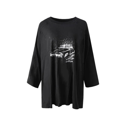 Vintage Car Print Cropped T-Shirt