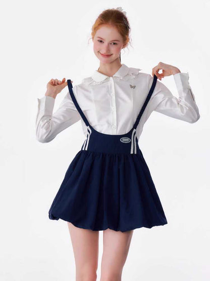 Retro suspender dress