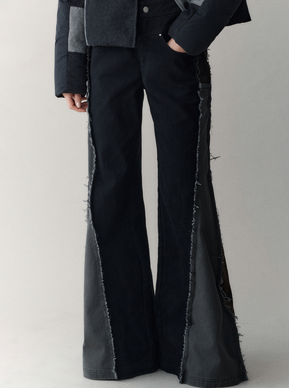 panelled wide-leg pants