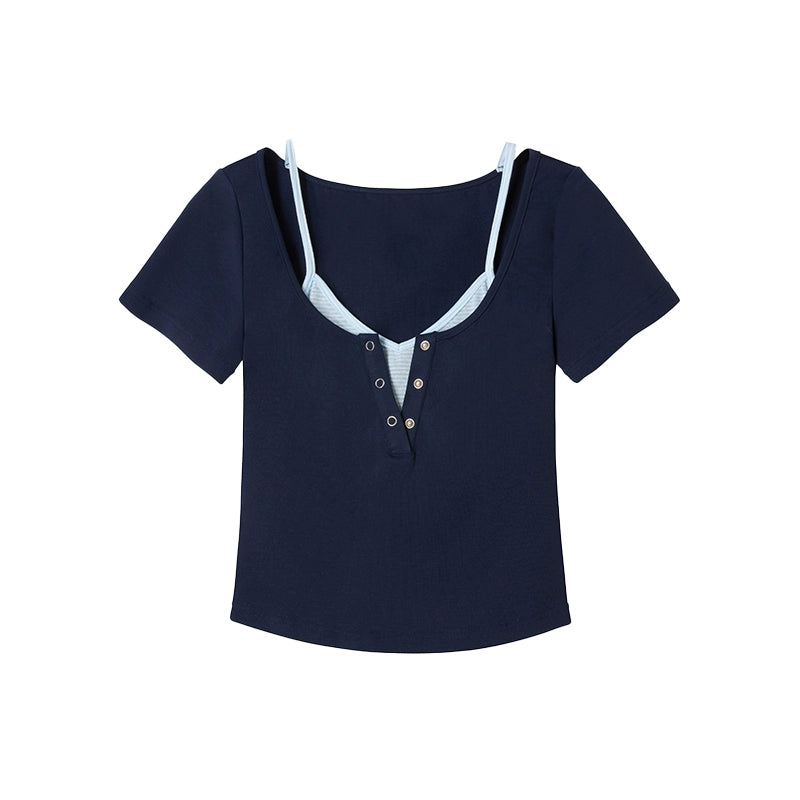 Slim Navy Tee