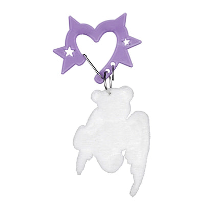 Fighting Spirit Suede Bear Bag Pendant