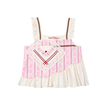 Sweet Pink Lace Vest