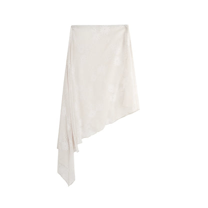 Jacquard Lace-Up Layered Skirt Set-Up