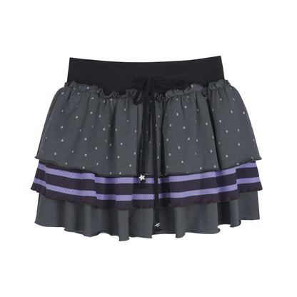Purple Polka Dot Cake Skirt