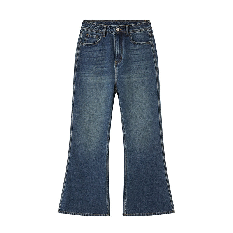 Embroidered Flared Denim Pants