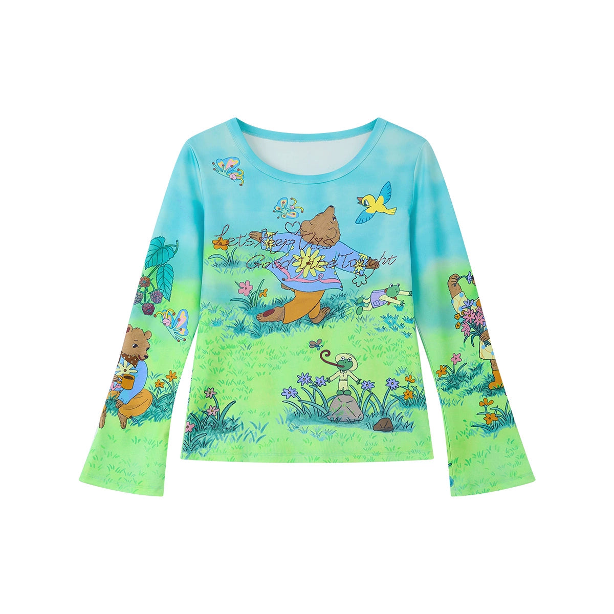 Diamond Heart Long Sleeve Top