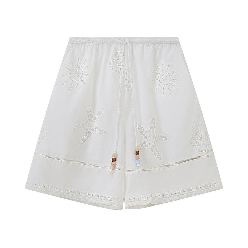 Airy Embroidered Summer Shorts