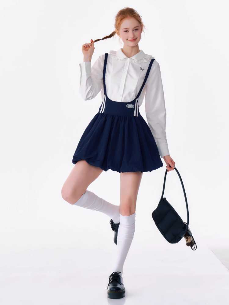 Retro suspender dress