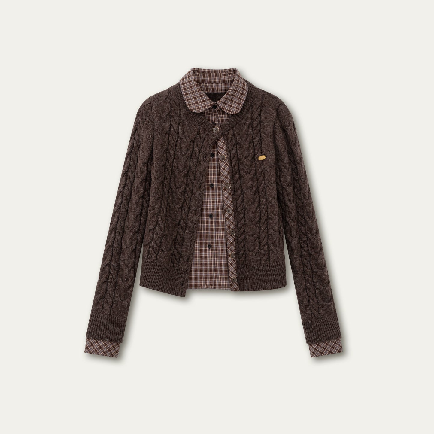 Fake Two Piece Woolen Knit Sweater