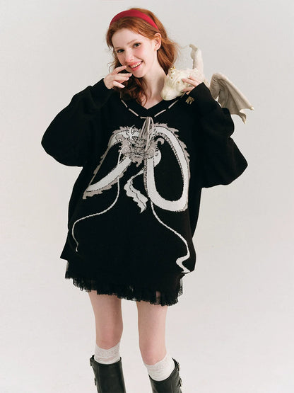 Dragon Loose Knitted Sweater