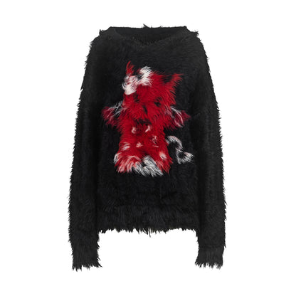 Winter Devil Hooded Sweater Top