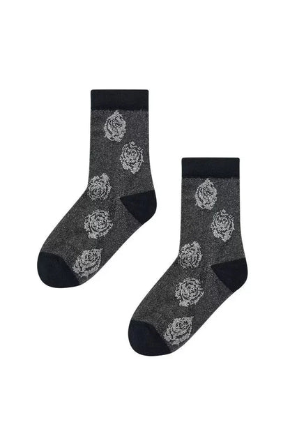 Women's Combed Cotton Rose Socks