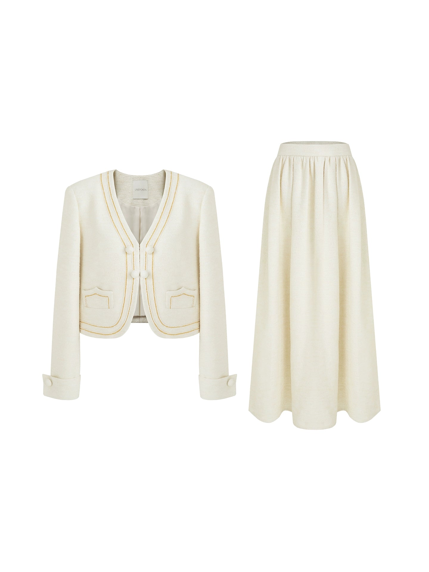 Vintage V-Neck Short Suit Set-Up