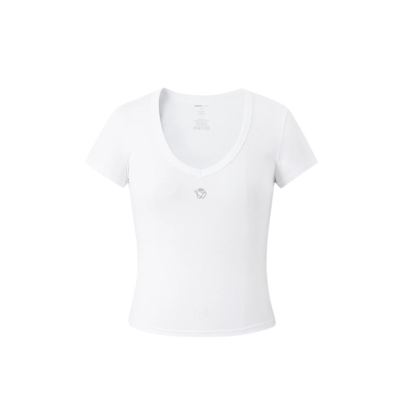 Supmia V-Neck Slim Shoulder T-Shirt
