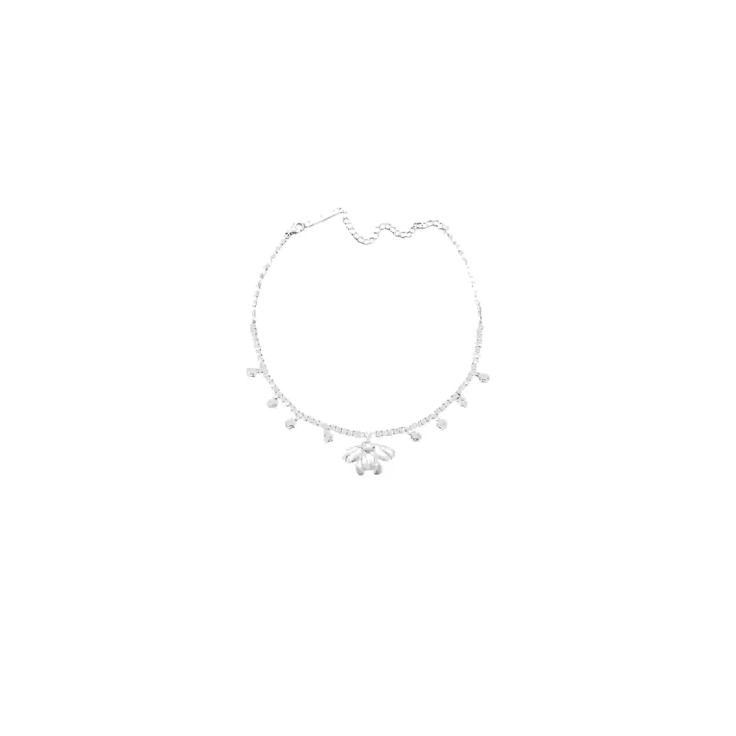 Zirconia Bow Necklace