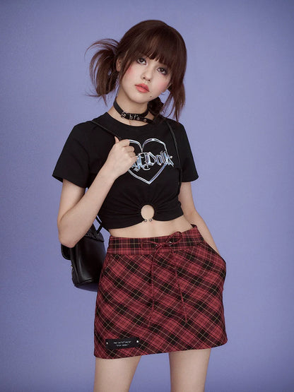 Punk plaid skirt