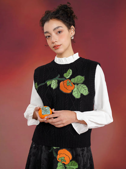 Chinese style embroidery vest and shirt