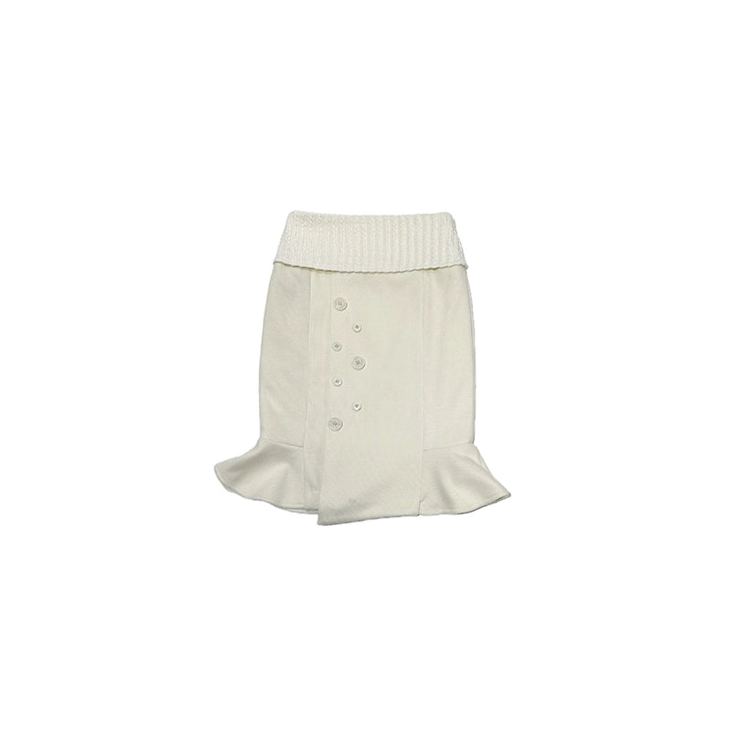 Suede Woolen Fishtail Suit Set-Up