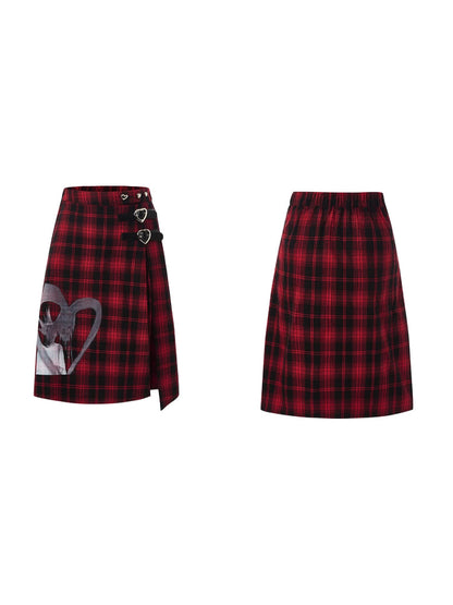 Plaid punk skirt