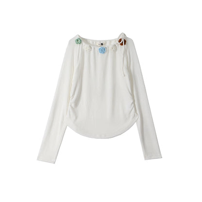Flower Crochet Knit Top