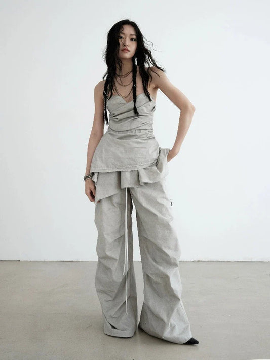 Detachable Lotus Skirt Casual Pants