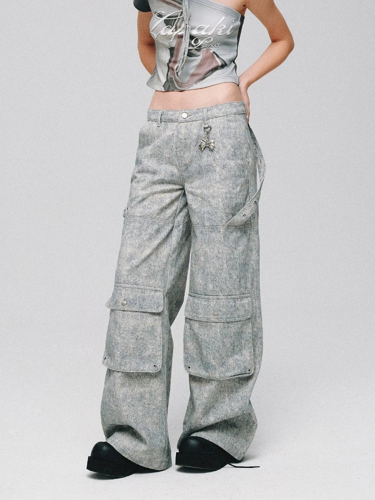 Low waist shapework denim pants