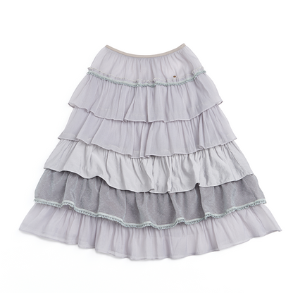 Hand-Dyed French Ruffled Skirt