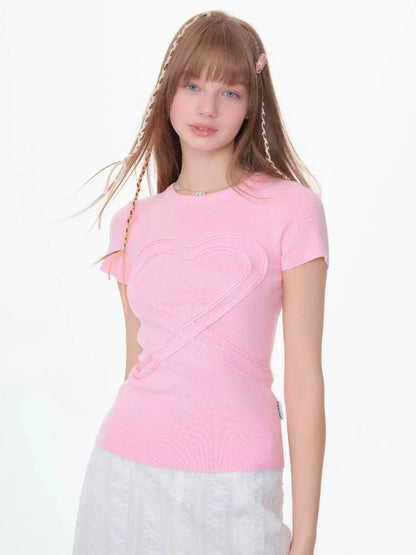 Knit short sleeve t-shirt