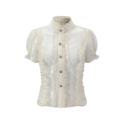 Romantic Archer Polka Dot Blouse