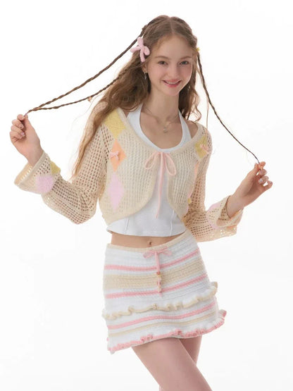 Thin sunscreen knit cardigan