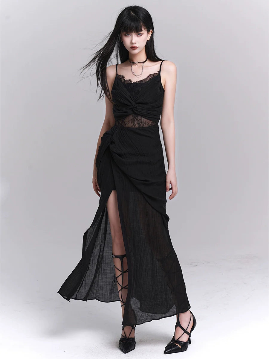 Chic Black Slip Dress