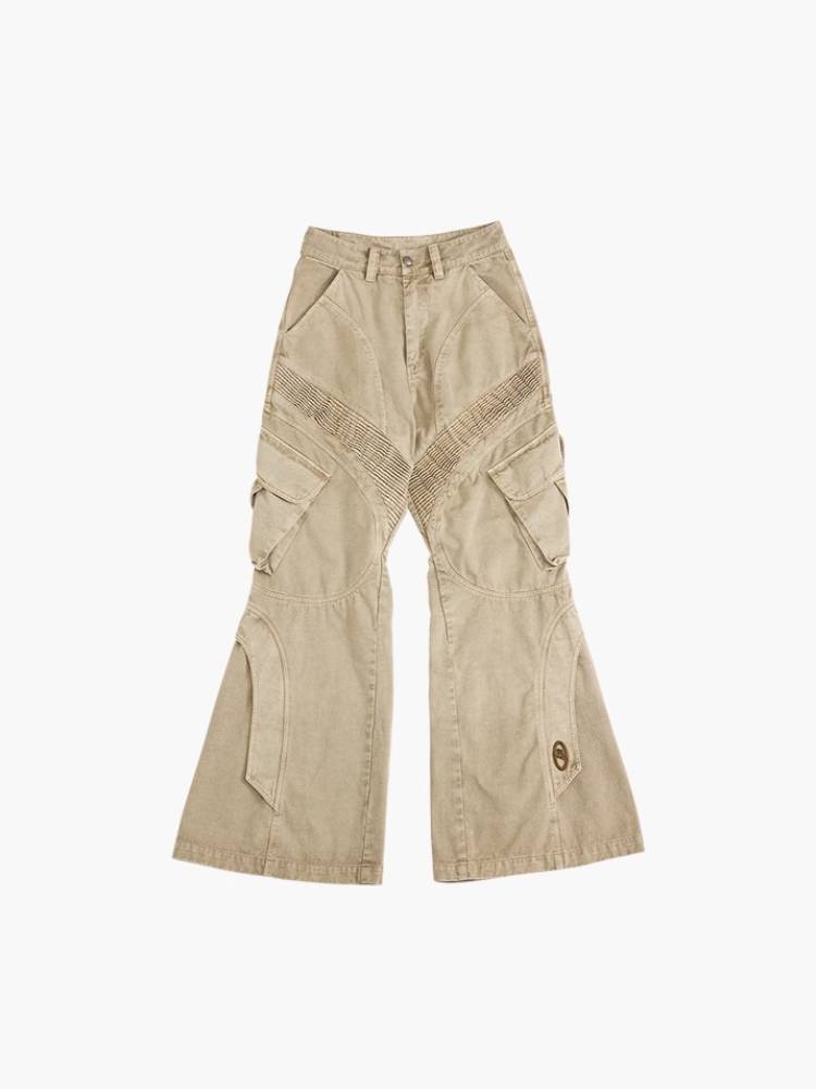 Wash wide casual pants