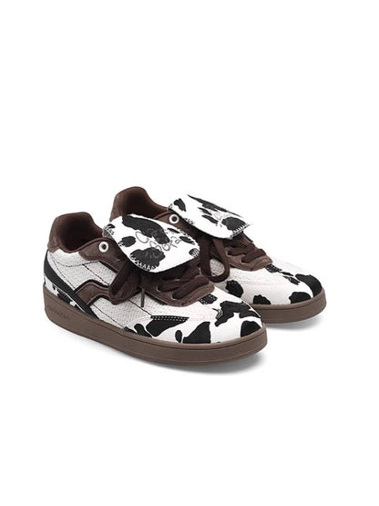 Cow white skateboard shoes