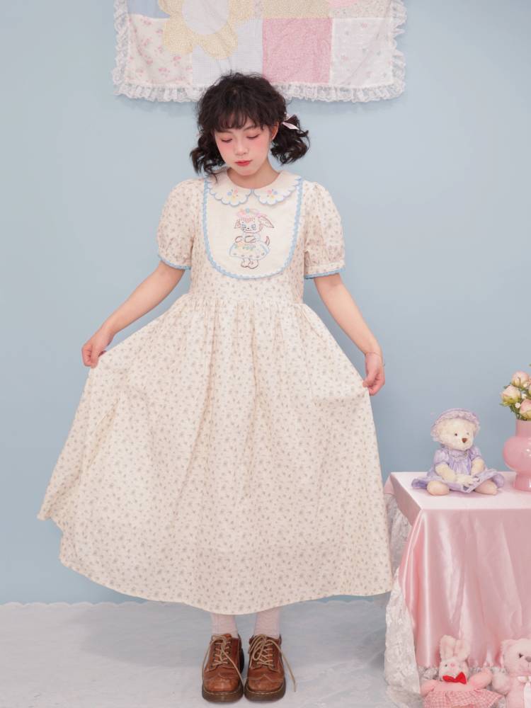 Vintage girly embroidery dress