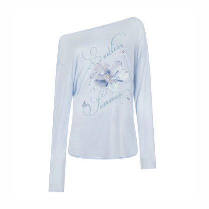 Asymmetrical Printed T-Shirt