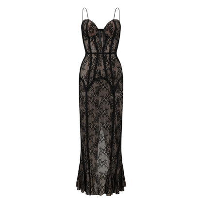 Vintage Lace Halter Dress