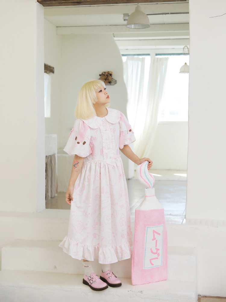 Puff sleeve princess dress