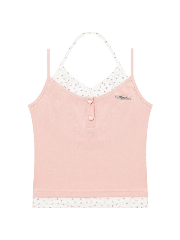 Fake two piece short top