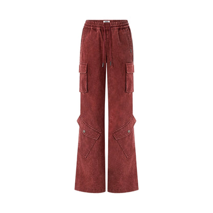 Red Vintage Cargo Pants